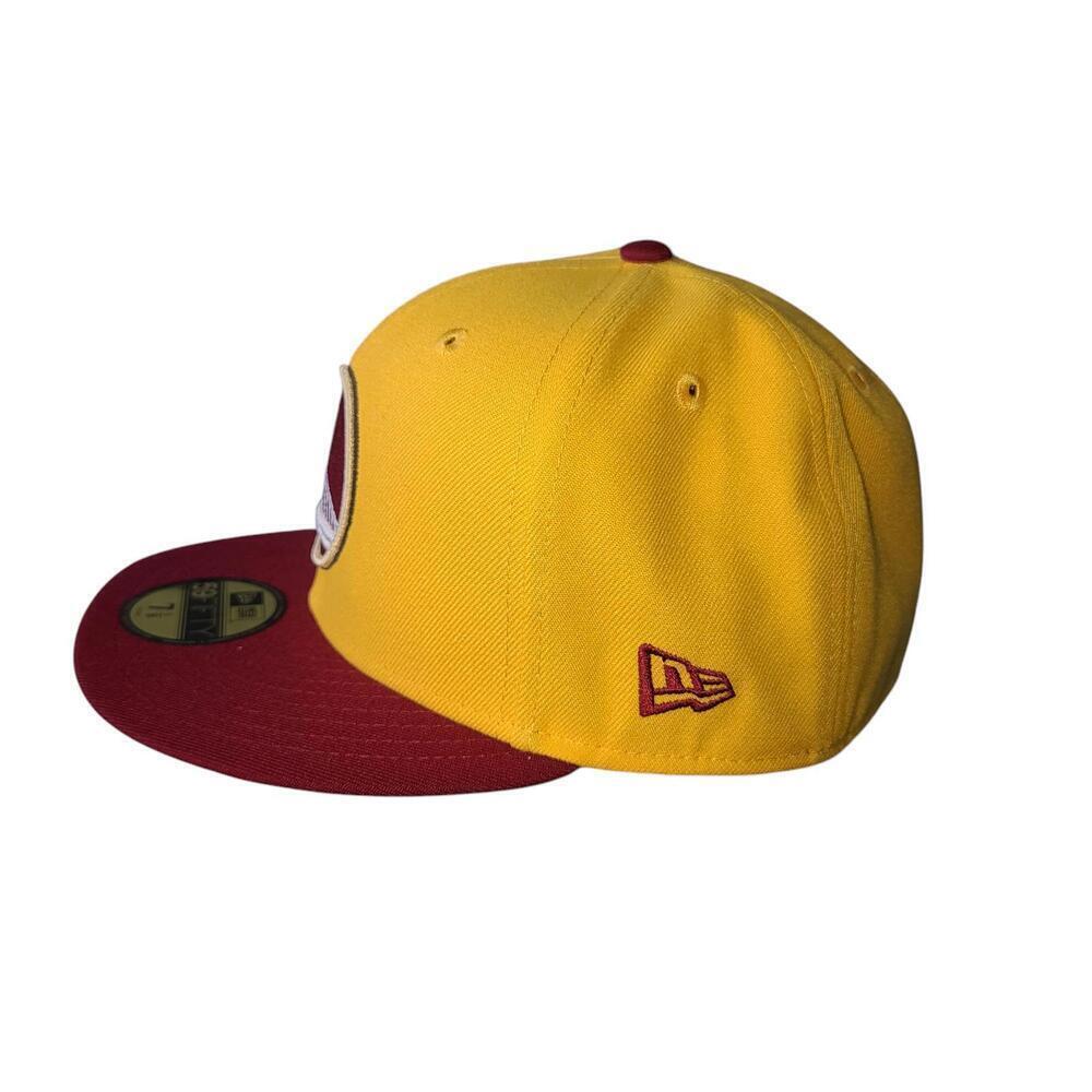 New Era Golden State Warriors Fitted Cap - Yellow & Maroon - Size 7 1/8 - Picture 3 of 9